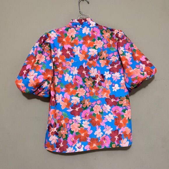 THML Multicolor Floral Puff Sleeve Blouse – NWT – Size S - Picture 2 of 6